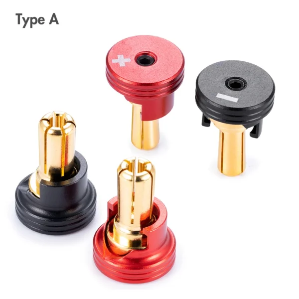AXSPEED 1Set 4.0mm/5.0mm Brass Bullet Banana Plug RC Car Lip Battery Connector with Metal Heat Sink for RC Model Cars - Image 6