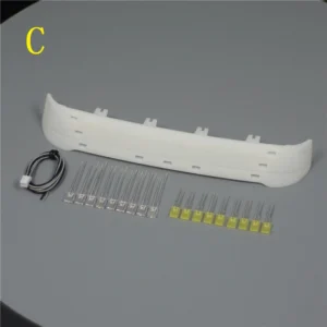 [C  for Volvo] LED 1 Set Simulation Plastic White Sun Visor for 1/14 Tamiya RC Truck Car Scania 770S BENZ 3363 VOLVO FH16 MAN Diy Parts Toys