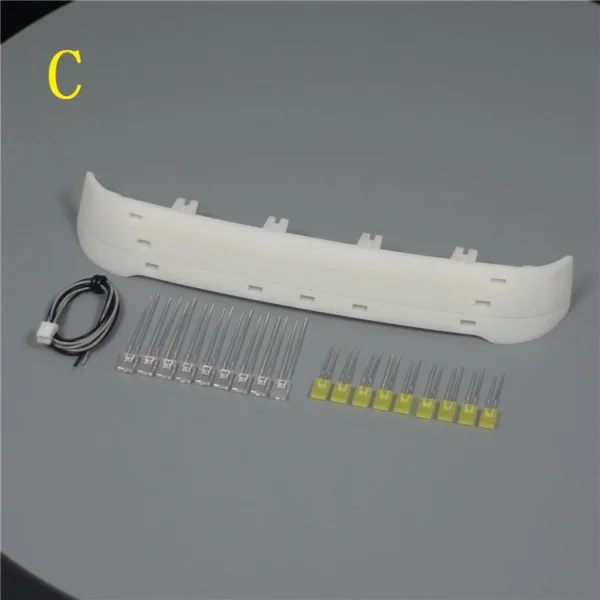 [C  for Volvo] LED 1 Set Simulation Plastic White Sun Visor for 1/14 Tamiya RC Truck Car Scania 770S BENZ 3363 VOLVO FH16 MAN Diy Parts Toys