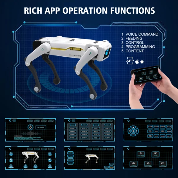 Intelligent AI RC Robot Dog Voice Dialogue APP Remote Control Programming Singing Dancing Machine Dog Kids Toys - Image 4