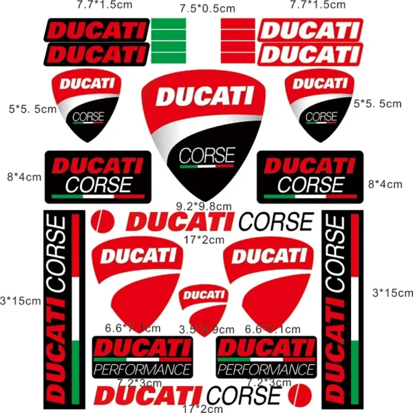 Motorcycle DUCATI stickers logo Bike Helmet decal For DUCATI Monster Hypermotard 950 939 821 SP 1100 696 595 797 Car Accessories