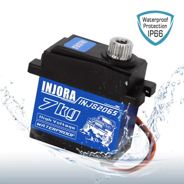 INJORA 7KG Waterproof 2065 Servo with Mount & Arm for 1/24 Axial SCX24 - Image 2