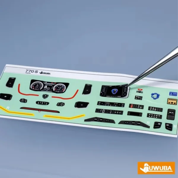 770S RC 1/14 Truck Cab Control Console Right Dashboard For Tamiya 1/14 RC Tractor Truck 770S 4x2 6x4 8x4 Parts Accessories - Image 4