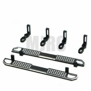 2PCS Metal Black Side Pedal Rock Sliders for 1/10 RC Crawler Car Trax TRX4 TRX 4