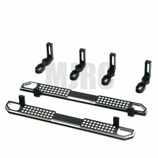 2PCS Metal Black Side Pedal Rock Sliders for 1/10 RC Crawler Car Trax TRX4 TRX 4