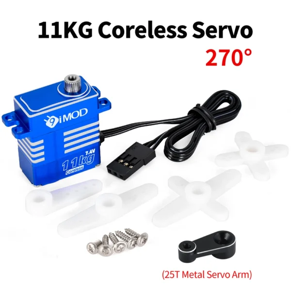 9IMOD RC Digatal Servo 11KG Coreless Metal Gear Servo 4.8 8.4V for 1/8 1/10 1/12 1/18 RC Car RC Helicopter DIY Accessories - Image 10