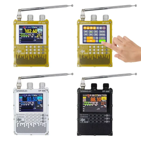 New DP 666 TEF6686 Radio High Sensitivity Full Band FM AM LW MW SW Shortwave ESP32 RDS 2.8 inch IPS LCD - Image 2