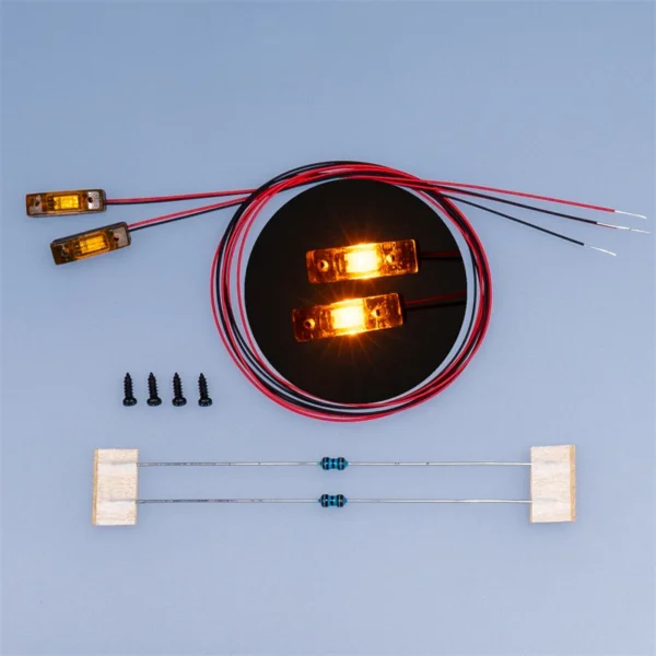 JUWUBA Width Warning Light Spotlight Clearance Light For 1/14 Tamiya Rc Model Toy Truck For 770s Actros Arocs MAN Accessories - Image 7
