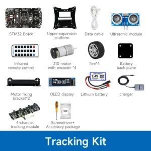 [Car Tracking Kit] STM32 Smart Car Adopt STM32F103ZET67 Chip With 310 Encoder Motor Ultrasonic Module STM32 Development Board And Robot Car 2 in 1