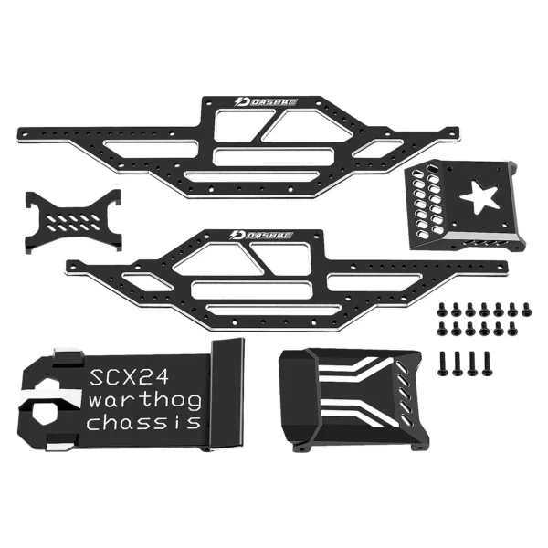DashRC SCX24 Warthog LCG Chassis Frame Kit Aluminum Body Shell Rocks Cage Buggy Chassis for 1/24 RC Rock Crawler SCX24 - Image 6