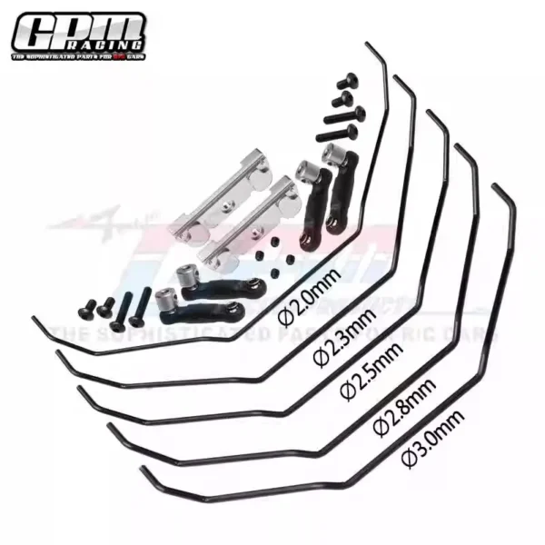 GPM Aluminum 7075 Front / Rear Anti roll Bar 10295 For TRAXXAS 1/8 6S MAXX SLASH Big Rat - Image 3