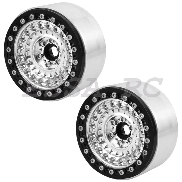 2/4Pcs 2.2 Inch Metal Alloy Beadlock Wheel Hub Rim Rims Aluminum Alloy for TRX4 TRX6 Axial SCX10 III 1/10 RC Crawler - Image 8