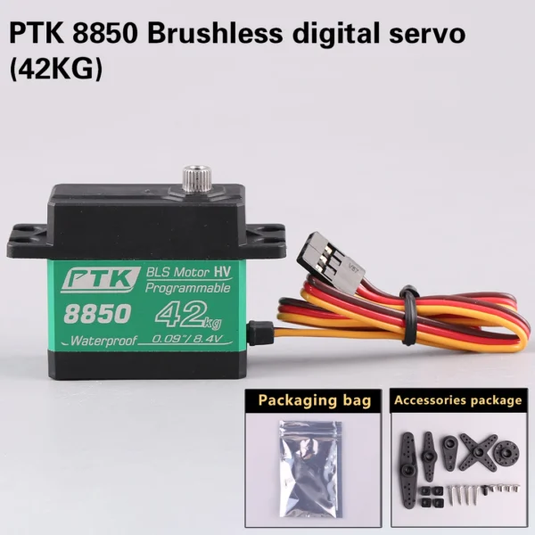 PTK 8850/8852 High Torque CNC mid Shell Servo Heavy Duty 30kg 42kg for Car Models & Fixed Wing Aircraft - Image 8