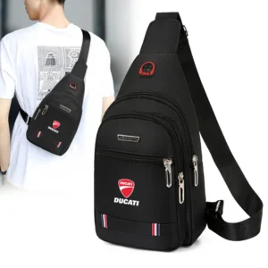 Motorbike Logo Men's Shoulder Wallet Multi Use Card Case Coin Purse Travel Bag for Ducati Monster Panigale Diavel V4 Scrambler