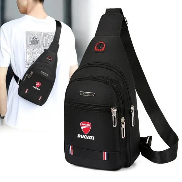 Motorbike Logo Men's Shoulder Wallet Multi Use Card Case Coin Purse Travel Bag for Ducati Monster Panigale Diavel V4 Scrambler
