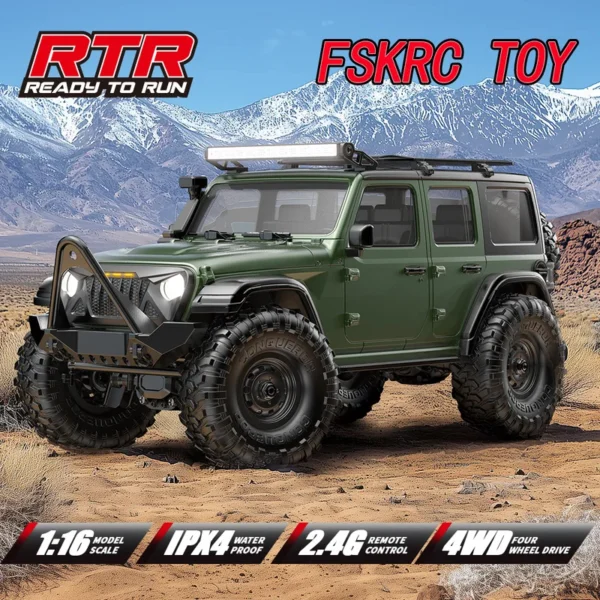 New 2025 HB R1604 R1606 1:16 wrangler Rc Remote Control Model Simulation Car 4WD Off road climbing car Boys' toy - Image 4