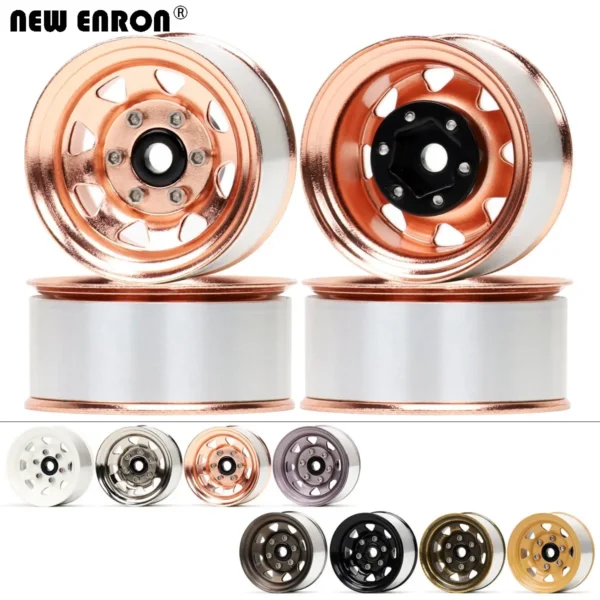 46mm Aluminum Alloy 1.55 inch Beadlock Wheel Hub Rim for RC Car 1/10 D90 TF2 Tamiya CC01 LC70 MST JIMNY Axial 90069