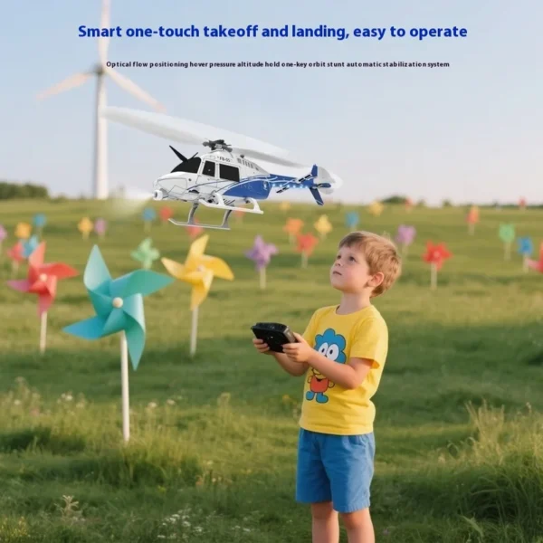 Fb 05 6 Channel Remote Control RC Helicopter 2.4G Optical Flow Positioning Air Pressure High Quality Entertainment Grade Toy