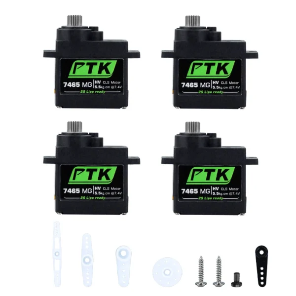 PTK 7465W MG 9g digital servo Metal gear waterproof HV 5kg fixed wing RC Car Helicopter Robot servo 180ﾂｰ 1/8 servo - Image 9