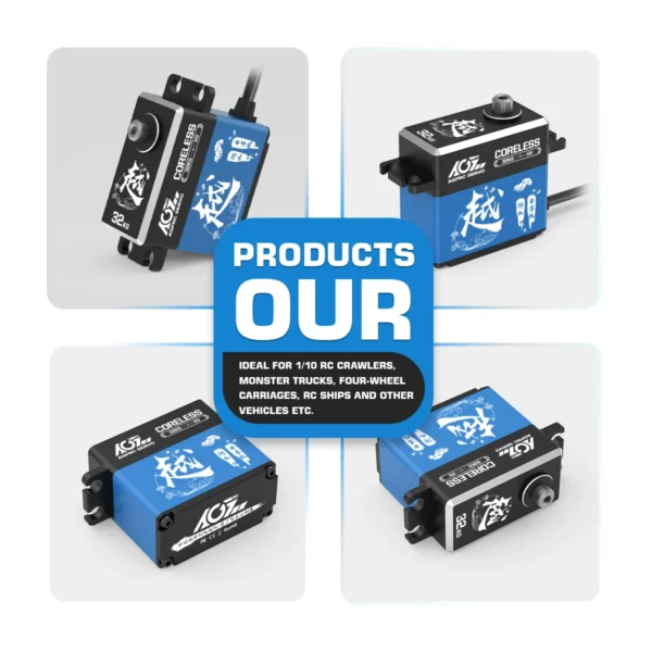 Special Offer AGFRC A73CHLW 32KG Digital Coreless High Torque 1/10 HV Programmable Waterproof Servo For 1/10 RC Car Crawler Boat - Image 6