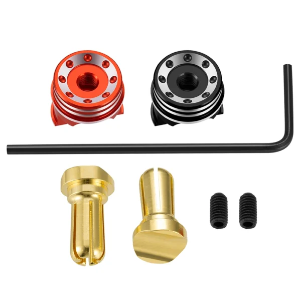 AXSPEED 1Set 4.0mm/5.0mm Brass Bullet Banana Plug RC Car Lip Battery Connector with Metal Heat Sink for RC Model Cars - Image 8