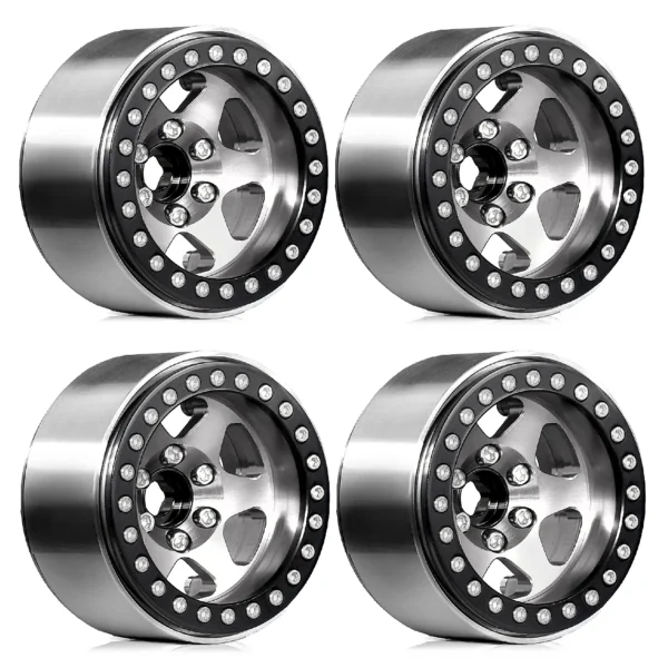 4pcs 1.9 Beadlock Wheel（4PCS） Rim 10mm Hex 12mm Fit for 1/10 RC Crawler TRX4 TRX6 Axial SCX10 II III 90046 Redcat GEN7 VS4 10 - Image 2