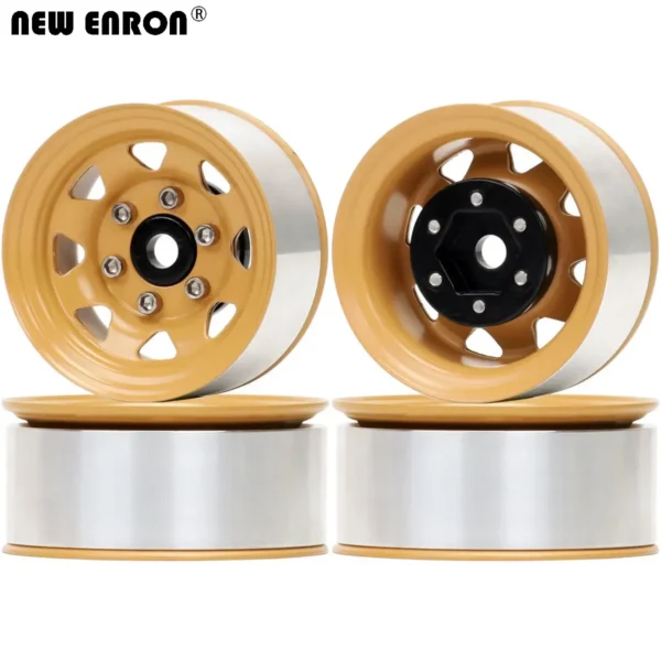 46mm Aluminum Alloy 1.55 inch Beadlock Wheel Hub Rim for RC Car 1/10 D90 TF2 Tamiya CC01 LC70 MST JIMNY Axial 90069 - Image 8