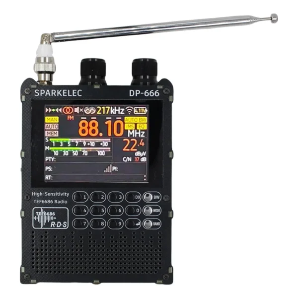 New DP 666 TEF6686 Radio High Sensitivity Full Band FM AM LW MW SW Shortwave ESP32 RDS 2.8 inch IPS LCD - Image 8