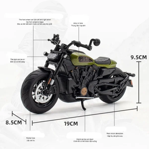 1:12 Alloy Harley Davidson Sportster S Racing Motorcycle Model Diecast Street Sports Motorcycle Model Kids Toy Gift - Image 5