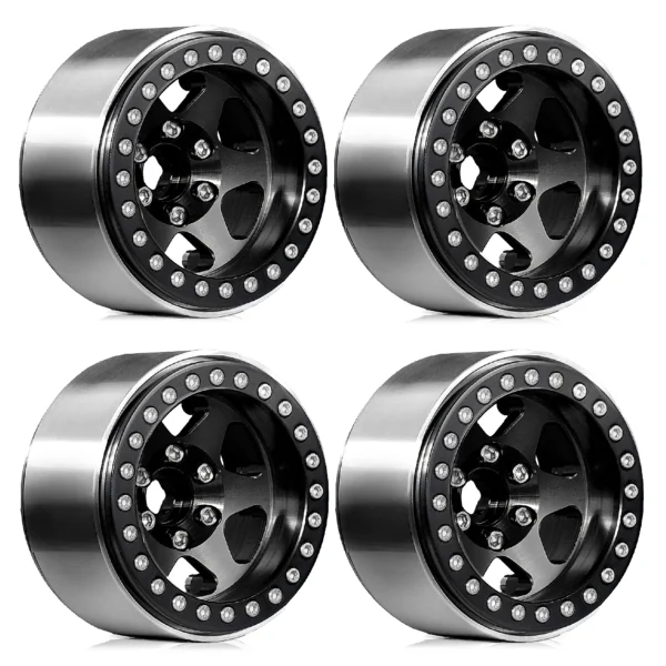 4pcs 1.9 Beadlock Wheel（4PCS） Rim 10mm Hex 12mm Fit for 1/10 RC Crawler TRX4 TRX6 Axial SCX10 II III 90046 Redcat GEN7 VS4 10 - Image 3