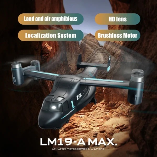JIKEFUN LM19 Max RC UAV Osprey Helicopter with Camera 4K HD Fly Around Remote Control Drone Brushless Quadcopter Toys for Adults - Image 6