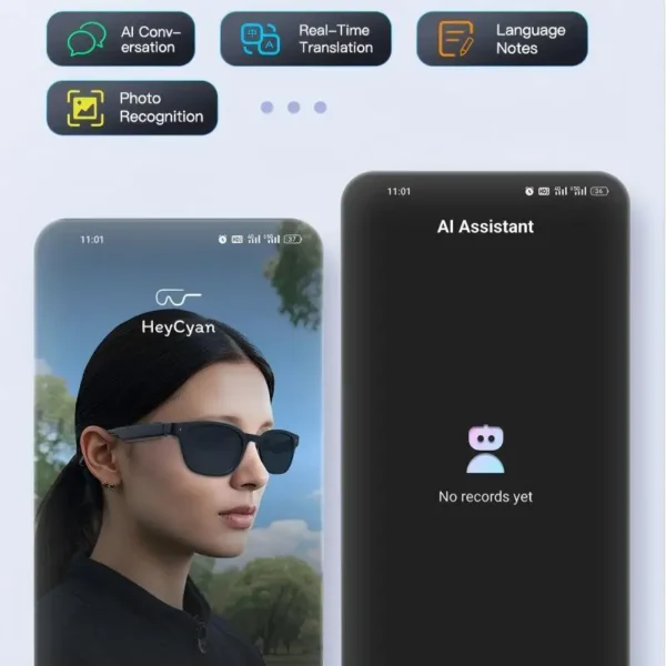 4K AI Smart Camera Glasses 800MP Bluetooth Smart Glasses Call Playing Music Object Recognition AI Translation Multifunction 2025 - Image 4