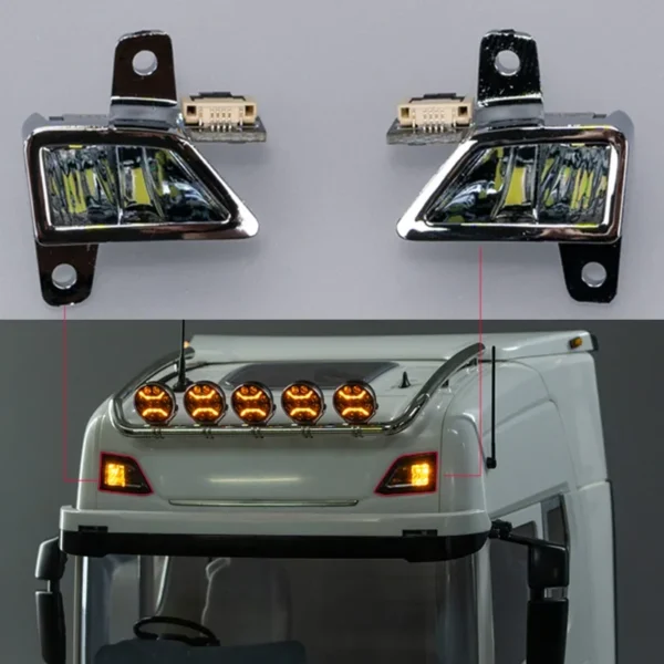 [for 770S] JUWUBA RC Truck Roof Lights Lighting Control Board for 1/14 Tamiya SCANIA 770S R620 Volvo FH16 BENZ Arocs MAN TGX Car