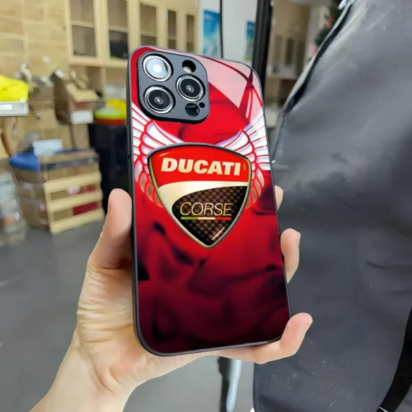 Motorcycle Racing Ducaties Phone Case for Iphone 16 15 14 12 11 13 Pro Max Mini Puls Magnetic attraction glass Cover - Image 7