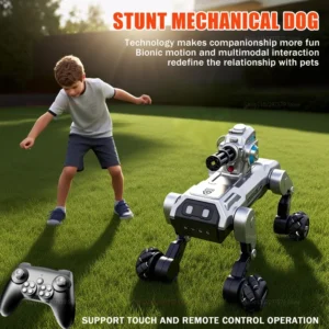 2025 New 2.4G Remote Control Robot Dog with Singing Dancing Follow Mode 360ﾂｰ Rotating launching Cannon Puppy Toys Gifts For Kid