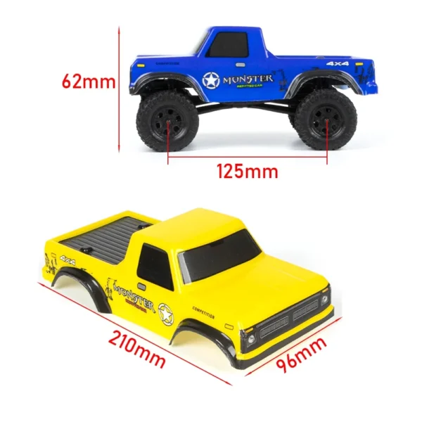 Plastic F150 Pickup Clear Body Shell 125mm Wheelbase for 1/24 RC Crawler Car Axial SCX24 Upgrade Parts - Image 3