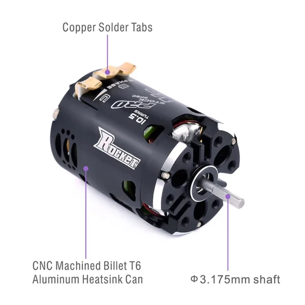 Hobbywing QUICRUN 10BL120 120A ESC w/Rocket 540 V3 4.5T Motor Sensored Brushless Combo for Competition 1/10 1/12 F1 RC Car - Image 3