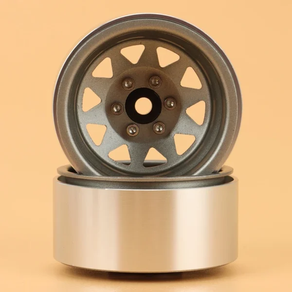 4PCS Deep Dish Wagon 1.9 Metal Beadlock Wheel Hub Rim for 1/10 RC Crawler Axial SCX10 90046 Traxxas TRX4 RC4WD D90 - Image 2
