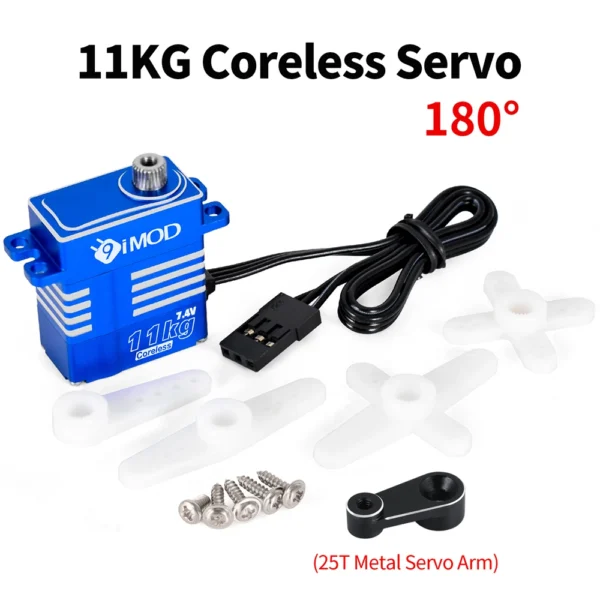 9IMOD RC Digatal Servo 11KG Coreless Metal Gear Servo 4.8 8.4V for 1/8 1/10 1/12 1/18 RC Car RC Helicopter DIY Accessories - Image 9