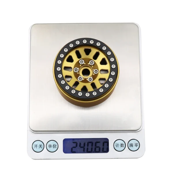 240g/1Pcs Brass Heavy 1.9Inch Beadlock Wheel Rim Hub for 1/10 RC Crawler Car TRX4 TRX6 Axial SCX10 III AXI03006 YK4082 - Image 2