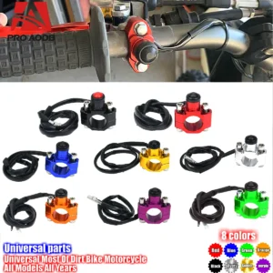 CNC Stop Start Kill Switch Button With Rotating Bar Clamp For YAMAHA KTM HONDA CRF YZF EXC WRF XCF 125 250 Motorcycle Universal