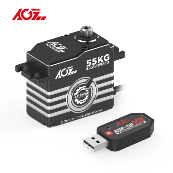 AGFRC A81BMWP Waterproof Servo 55KG High Torque 0.087sec Metal Gear Brushless Standard Digital Servo For 1/8 1/10 RC Car Crawler - Image 5