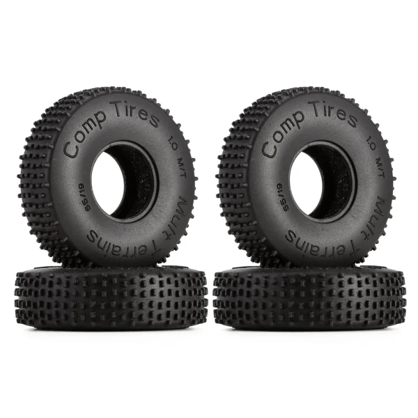 INJORA 1.0 Rock Crawler Comp Pins Multi Terrains Wheel Tires 65*19mm for 1/18 1/24 RC Car Axial SCX24 AX24 Rock Buggy (T2440) - Image 7