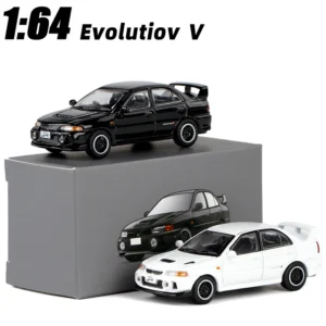 Hu.Boss 1/64 Lancer Evolution Ⅴ Sports Car Diecast Model Car Metal Chassis Shock Absorption Collection Model Ornaments