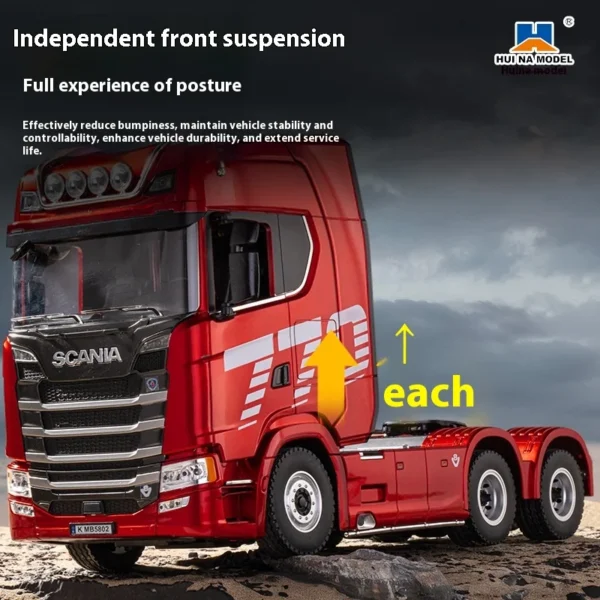 2025 New Remote Control Engineering Vehicle 1501 Scania 770S Trailer Head Alloy Model Boy Toy Gift Four Wheel Drive Light - Image 2