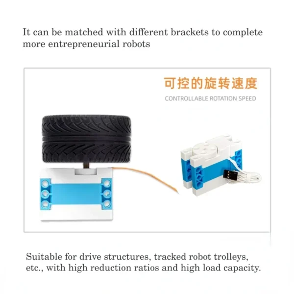 5KG Digital Servo Motor Geekservo 6V Programmable 360ﾂｰ Angle Controllable High Torque for Robotic Arms Compatible with Leduo - Image 2