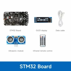 [STM32 Board] STM32 Smart Car Adopt STM32F103ZET67 Chip With 310 Encoder Motor Ultrasonic Module STM32 Development Board And Robot Car 2 in 1
