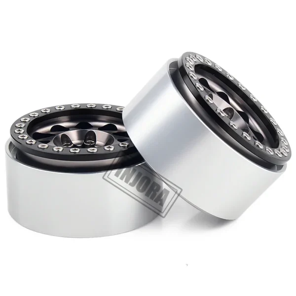INJORA 4PCS Metal 1.9 Beadlock Wheel Rim 12 Spoke Wheel Hub for 1:10 RC Crawler Axial SCX10 II 90046 AXI03007 TRX 4 Tamiya MST - Image 6