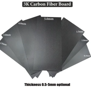 200x400mm Full 3K Carbon Fiber Board Sheet High Strength Carbon Fiber Plate Thickness 2mm