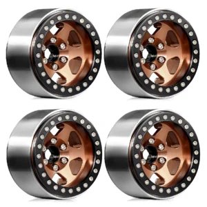 4pcs 1.9 Beadlock Wheel（4PCS） Rim 10mm Hex 12mm Fit for 1/10 RC Crawler TRX4 TRX6 Axial SCX10 II III 90046 Redcat GEN7 VS4 10